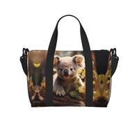 Cute Koala Plant Crossbody handbag, travel casual handbag, suitable for work, travel, fitness, tourism, women's zipper storage bag,
