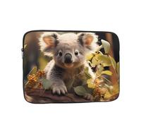 Cute Koala Plant Laptop Bag Convenient Shockproof 15 inch Stylish Print for Business Travel Work and Office