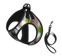 Cute Koala print Dog Harness and Leash Set, Reflective Adjustable Puppy Vest for Small Medium Large Dogs, Cats