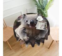 Cute Koala Round Tablecloth 60 Inch,Stain and Wrinkle Resistant Table Cloth - for Dining Table,Parties and Camping