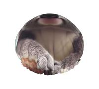 Cute Koala Shower Cap For Women Reusable Double Layers Bathing Bath Cap Hair Caps Waterproof Elastic Band Ladies Spa Salon Shower Hat Hair Caps