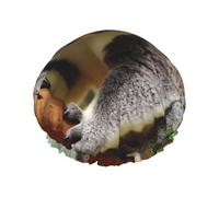 Cute Koala Shower Cap For Women Reusable Double Layers Bathing Bath Cap Hair Caps Waterproof Elastic Band Ladies Spa Salon Shower Hat Hair Caps