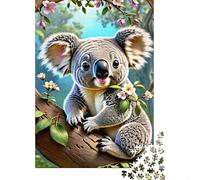 Cute Koala Sitting 1000 Piece Jigsaw Puzzle Family Enthusiasts Cardboard Stress Relief Indoor Activity Decoration 52x38cm/1000pcs
