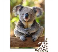 Cute Koala Sitting on Branch 1000 Piece Jigsaw Puzzle, 38x26cm/1000pcs, for Adults, Quiet Home Activity, Focused Puzzle Time And Quiet Weekends