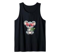 Cute Koala with Heart Glasses Animal Lover Tank Top