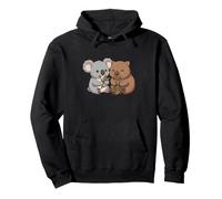 Cute Koala Wombat Eating Australian Animals Kawaii Foodie Pullover Hoodie