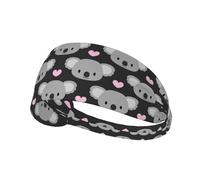 Cute Koalas And Pink Hearts,Sports Sweatband for Unisex Multi Headband Elastic Exercise Hairband