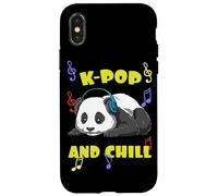 Cute Kpop Music Panda K Pop And Chill Vibes Case for iPhone X/XS