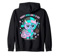 Cute Krampus Pastel Goth Christmas Spooky Naughty Gothmas Zip Hoodie