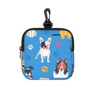 Cute Labrador Dog Pattern, Square Zipper Storage Bag, Neoprene Coin Purse, Small Wallets, Change Pouch, Change Purse