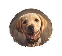 Cute Labrador Dog Print Shower Cap For Women,Reusable Bath Cap,Breathable Shower Caps,Bathing Shower Caps With Adjustable