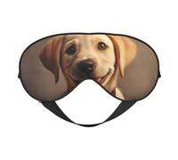 Cute Labrador Dog Print Silk Like Sleep Eye Mask Comfortable Blindfold Adjustable Soft Eye mask for Sleep