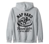 Cute Labrador Dog Puppy Parenting First Time Parent Zip Hoodie