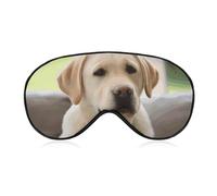 Cute Labrador Dog Sleep Mask Soft Comfortable Eye Mask with Adjustable Strap Eye Cover Eye Shade for Men Women Work Travel