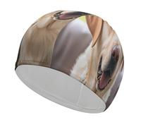 Cute Labrador Dog Swim Cap for Women Men Swimming Hat Bath Waterproof Pool Caps for Long Thick Curly Hair