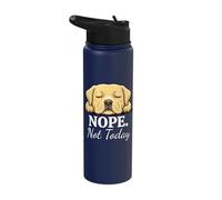 Cute Labrador Nope Not Today Funny Sleeping Dog Lover Stainless Steel Insulated Water Bottle