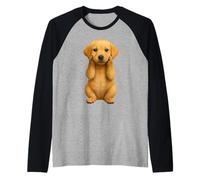 Cute Labrador Puppy Sitting Adorable Pet Picture Raglan Baseball Tee
