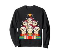 Cute Labrador Retriever Pile Lab Dog Christmas Tree Xmas Hat Sweatshirt