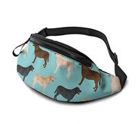 Cute Labradors Running Fanny Pack for Men Women Waist Bag Pack Sling Bag Shoulder Backpack with Adjustable Strap for Travel Hiking Sports