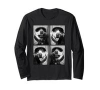 Cute Labradors with Snow Goggles Scarf Funny Winter Dogs Long Sleeve T-Shirt