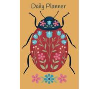 Cute Ladybird Undated Daily Planner with To Do Lists: with folk art ladybug design