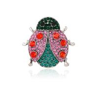 Cute Ladybug Crystal Brooch Pin for Men Women Rhinestones Beetle Corsage Adorable Insects Brooches Shawl Lapel Pins Jackets Dress Backpacks Badges Jewelry Gifts Holiday Party, One Size, Metal, no