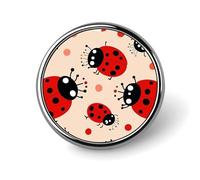 Cute Ladybug Lapel Pin Cute Metal Brooch Pin Fashionable Round Badge for Shirts, Hats, Jackets Unique Fashion Accessories Gift for Men & Women