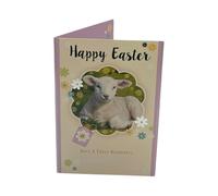 Cute Lamb Design Happy Easter Greeting Card