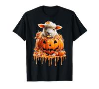 Cute Lamb Dripping Pumpkin Candy Corn Halloween Animal T-Shirt
