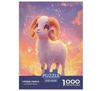 Cute Lamb Jigsaw Puzzles Puzzle for Adults Kids. 1000 Piece Whimsical Challenge Toy Educational Games Home Decoration for Adults& Kids Age 14 Years Up 70x50cm/1000pcs