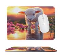 Cute Lamb Sunset Mouse Mat Pad 20x24/25x30cm Cute Mousepad Desktop Non-Slip Rubber Mousemat