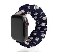 Cute Lamb U.S. Flag Funny Stretch Bands Compatible with IWatch Replacement Smart Watch Strap