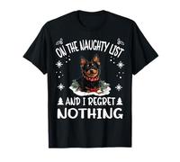 Cute Lancashire Heeler Dog Christmas On The Naughty List and T-Shirt
