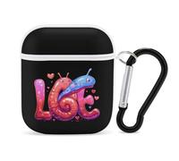 Cute Land Slug Love Earphone Case Cover Compatible with AirPods 1&2 Shockproof Bluetooth Headset Case White-style