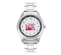 Cute Land Slug Love Men's Casual Watch with Stainless Steel Strap Alloy Quartz Wrist Watches