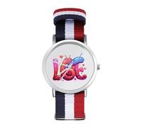 Cute Land Slug Love Sport Watch for Men Women Nylon Strap Wrist Watch Analog Quartz Watch