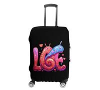 Cute Land Slug Love Travel Luggage Cover Washable Anti-Scratch Baggage Suitcase Protector M