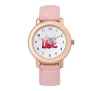 Cute Land Slug Love Womens Elegant Watch Analogue Quartz Watch Leather Band Wristwatch