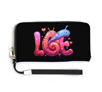 Cute Land Slug Love Womens Wristlet Wallet Leather Long Purse Card Holder Clutch Handbag