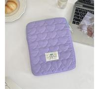 Cute Laptop Sleeve - Aesthetic Quilted Puffy Soft Heart Shaped Printed Protective Padded Storage Case with 11-15 Inch Laptop Tablet for Women School Office (#5,11in)