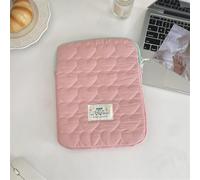 Cute Laptop Sleeve - Aesthetic Quilted Puffy Soft Heart Shaped Printed Protective Padded Storage Case with 11-15 Inch Laptop Tablet for Women School Office (#2,13-14in)