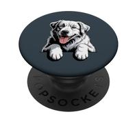 Cute Large Artistic Illustration Cartoon Great Pyrenees PopSockets Adhesive PopGrip