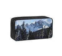 Cute Large Capacity Pencil Case, Canadian Smokey Mountain Cliff Print Print Pencil Pouch With Smooth Zipper, Portable Stationery Pen Case Desk Organizer For School, Office, College & Travel