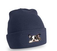 Cute Lazy Boston Terrier Puppy Dog Design Beanie Boston Terrier Dogs Pets Birthday Gift For Him And Her O/S