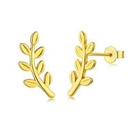 Cute Leaf Stud Earrings for Women Hypoallergenic Small Olive Leaves Brah Cartilage Ear Climbers Studs Fashion Minimalist Prom Jewelry
