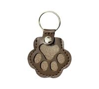 Cute Leather Paw Keychain for Dog and Cat Fur Storage, Keepsake Keyring for Pet Lovers, Unique Memorial Collection Key Chain, Paw Design Pendant Memorial Storage Keepsake (A)