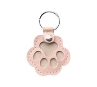 Cute Leather Paw Keychain for Dog and Cat Fur Storage, Keepsake Keyring for Pet Lovers, Unique Memorial Collection Key Chain, Paw Design Pendant Memorial Storage Keepsake (D)