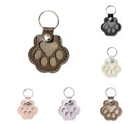 Cute Leather Paw Keychain for Dog and Cat Fur Storage, Keepsake Keyring for Pet Lovers, Unique Memorial Collection Key Chain, Paw Design Pendant Memorial Storage Keepsake (6pcs)