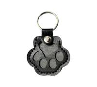 Cute Leather Paw Keychain for Dog and Cat Fur Storage, Keepsake Keyring for Pet Lovers, Unique Memorial Collection Key Chain, Paw Design Pendant Memorial Storage Keepsake (B)