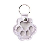 Cute Leather Paw Keychain for Dog and Cat Fur Storage, Keepsake Keyring for Pet Lovers, Unique Memorial Collection Key Chain, Paw Design Pendant Memorial Storage Keepsake (E)